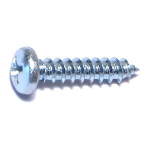 Midwest Fastener Sheet Metal Screw, #7 x 3/4 in, Zinc Plated Steel Pan Head Phillips Drive, 100 PK 03271